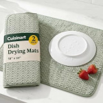 Cuisinart Dish Drying Mat 2-Pack XL – Premium Microfiber Pads Safe for Granite and Quartz